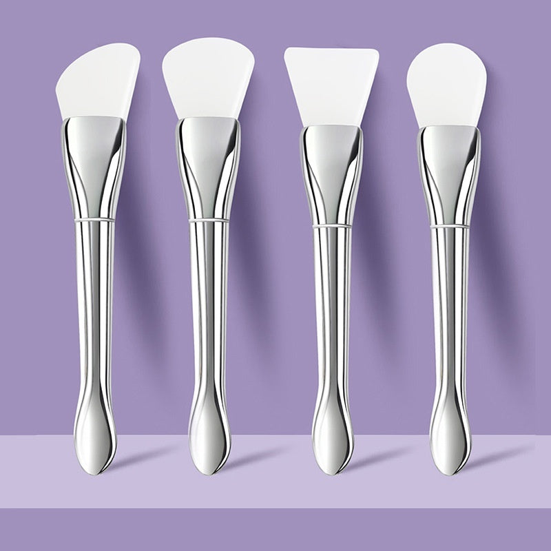 Multifunctional Beauty Makeup Brush Silver Rod Ultra-Thin Flat Head