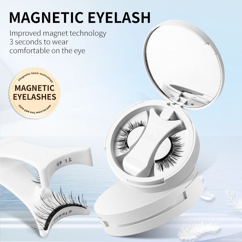 Magnetic False Eyelashes Integrated Storage Box Glue-free Magnet False Eyelashes Natural Makeup Tools with Applicator