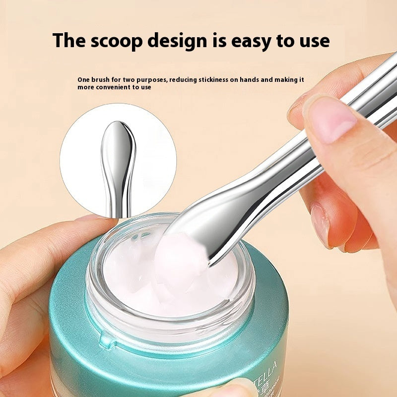 Multifunctional Beauty Makeup Brush Silver Rod Ultra-Thin Flat Head
