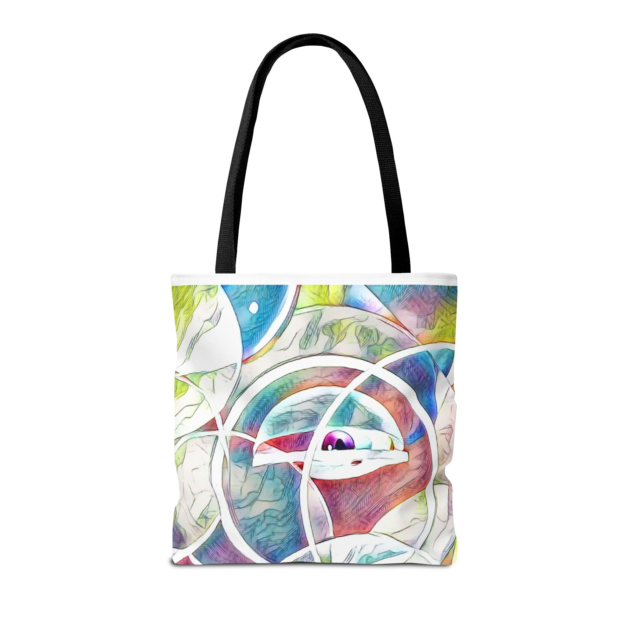 Custom Tote Bag with All-Over Print, Spun Polyester, Multiple Sizes & Handle Colors, Durable & Stylish, Ideal for Everyday