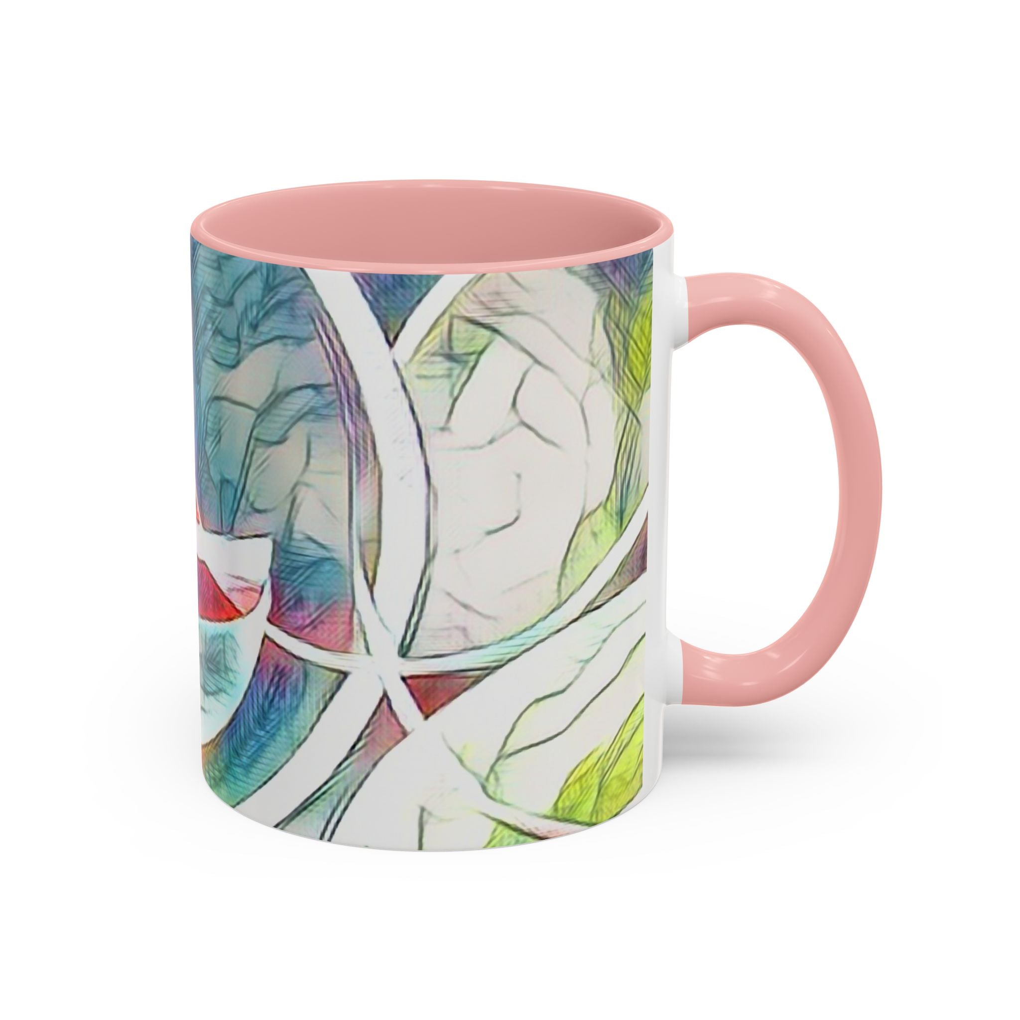 Accent Ceramic Mug, Stylish & Functional Coffee Cup, 11oz 15oz Sizes, White Glossy Finish, Ideal Tea Ritual Companion