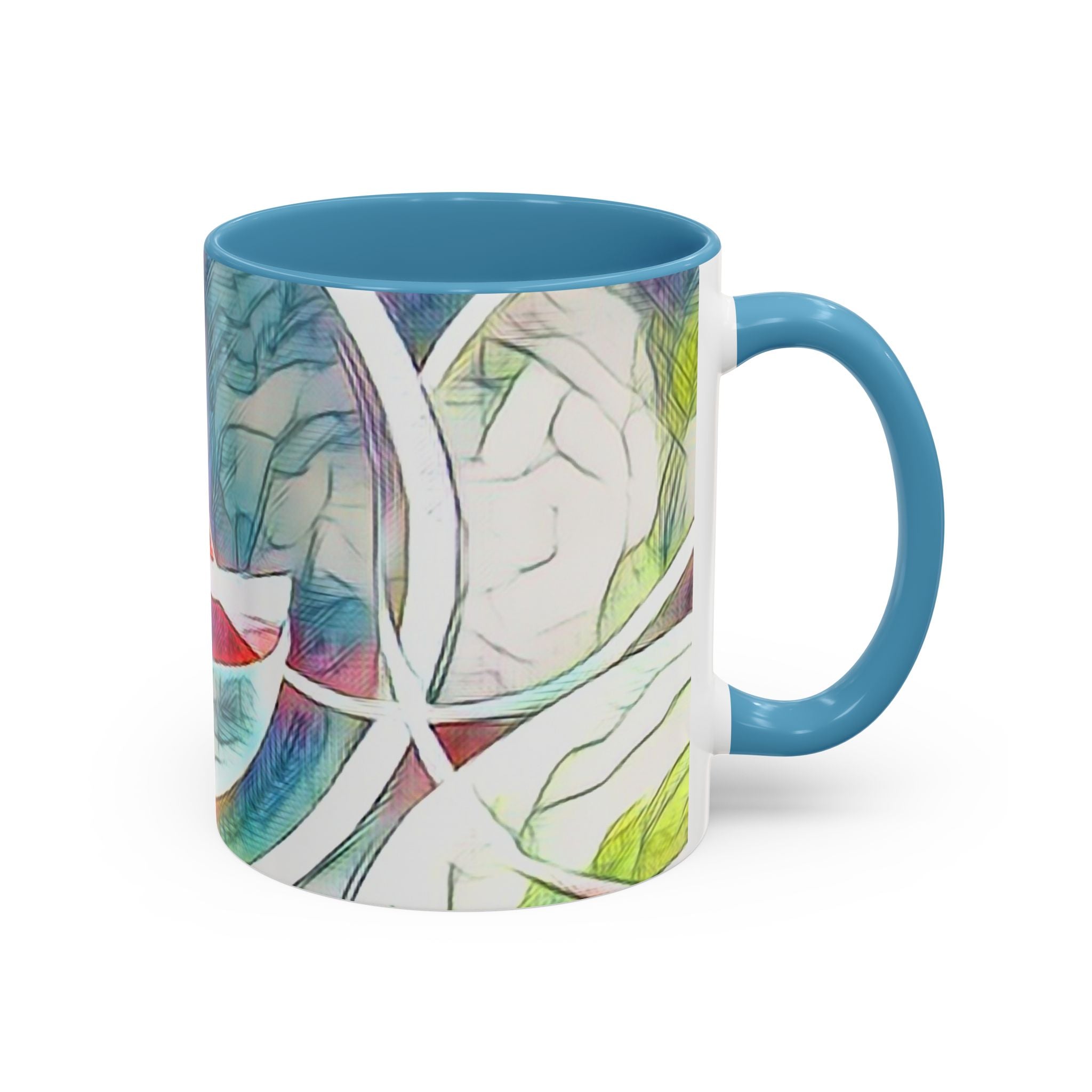 Accent Ceramic Mug, Stylish & Functional Coffee Cup, 11oz 15oz Sizes, White Glossy Finish, Ideal Tea Ritual Companion