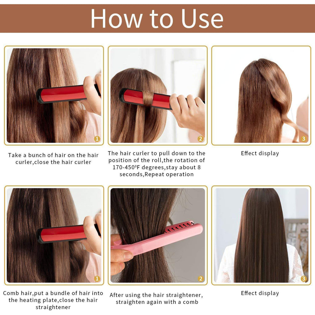 Tourmaline Ceramic Hair Straightener for Silky Smooth Dry Hair