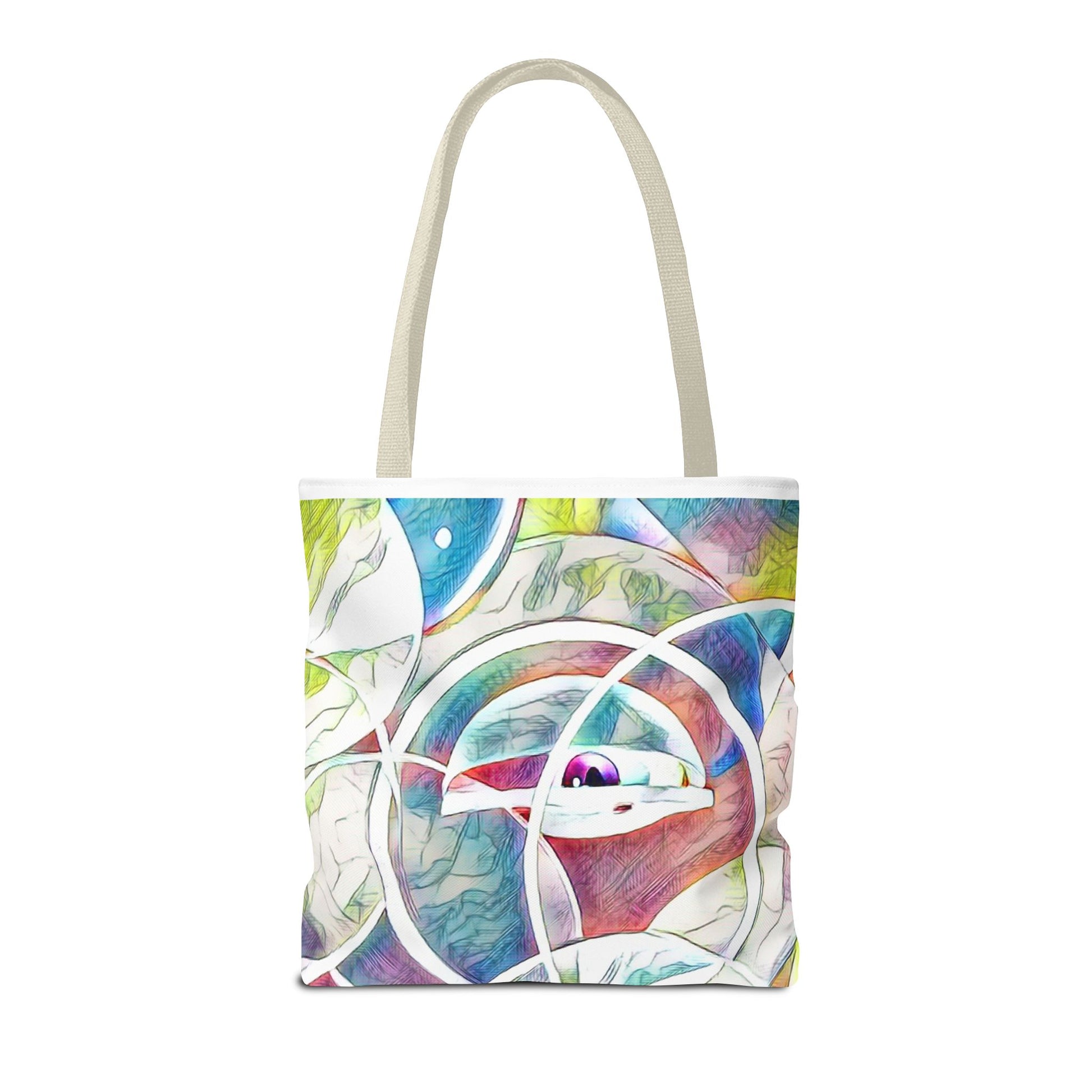 Custom Tote Bag with All-Over Print, Spun Polyester, Multiple Sizes & Handle Colors, Durable & Stylish, Ideal for Everyday