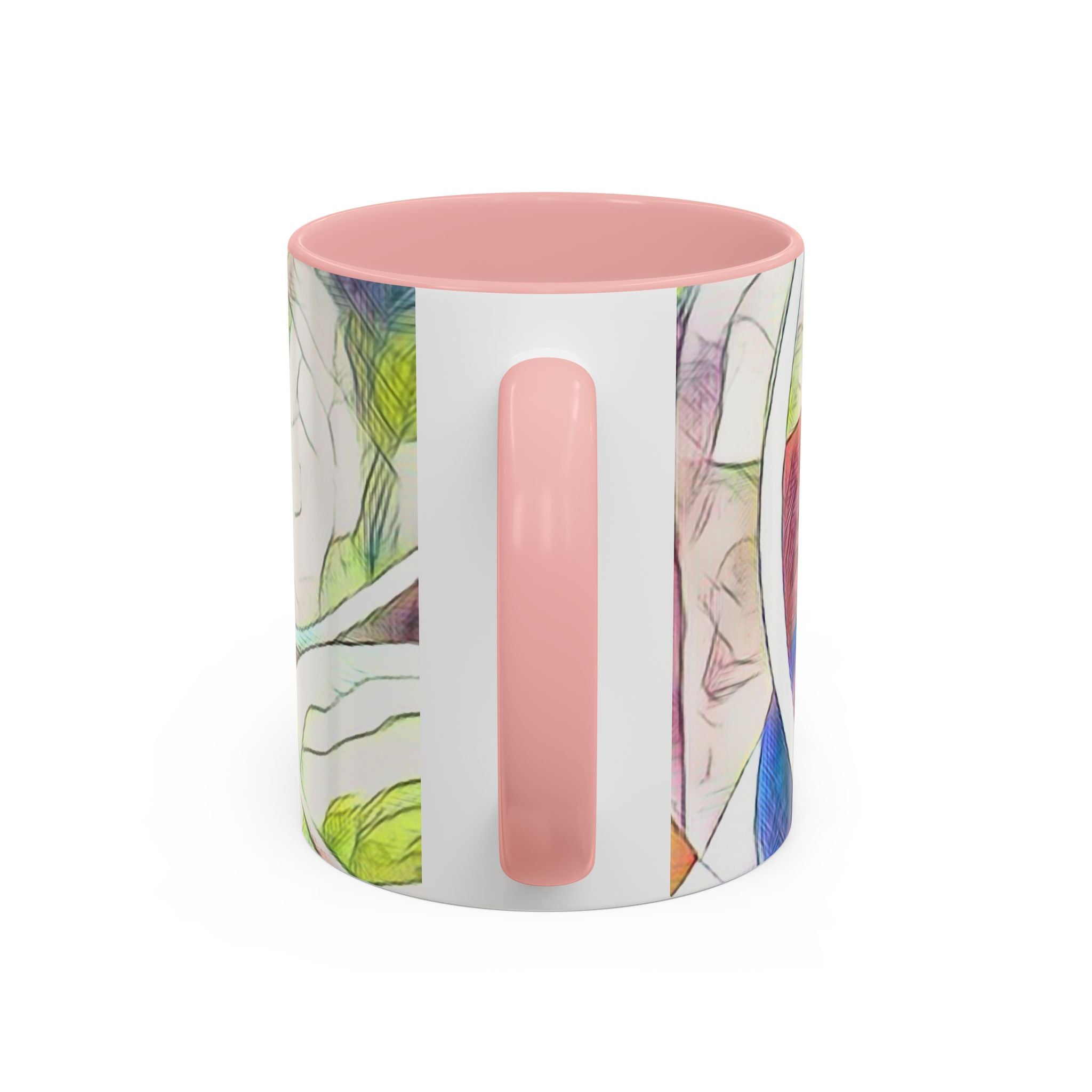 Accent Ceramic Mug, Stylish & Functional Coffee Cup, 11oz 15oz Sizes, White Glossy Finish, Ideal Tea Ritual Companion
