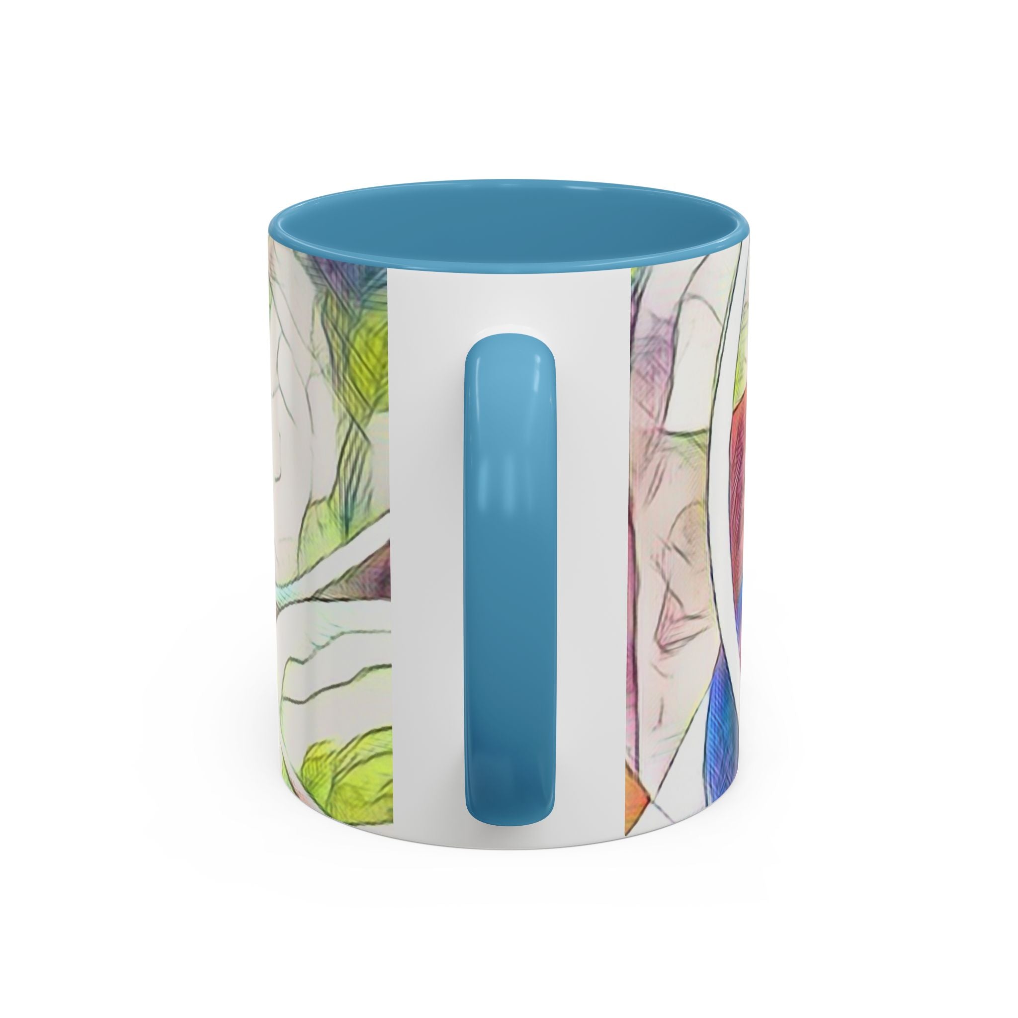 Accent Ceramic Mug, Stylish & Functional Coffee Cup, 11oz 15oz Sizes, White Glossy Finish, Ideal Tea Ritual Companion