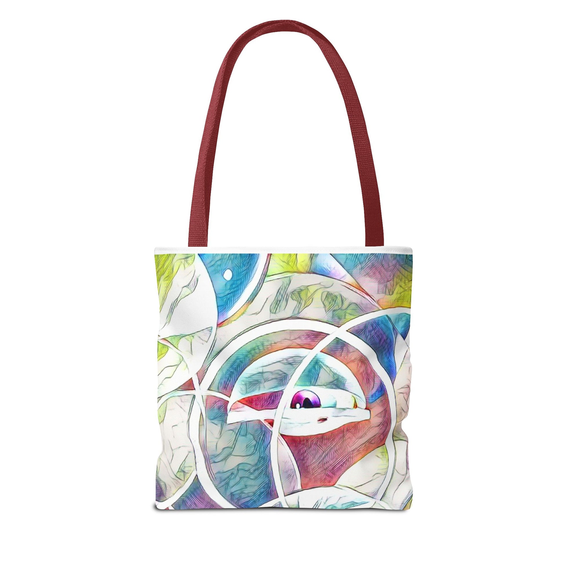 Custom Tote Bag with All-Over Print, Spun Polyester, Multiple Sizes & Handle Colors, Durable & Stylish, Ideal for Everyday