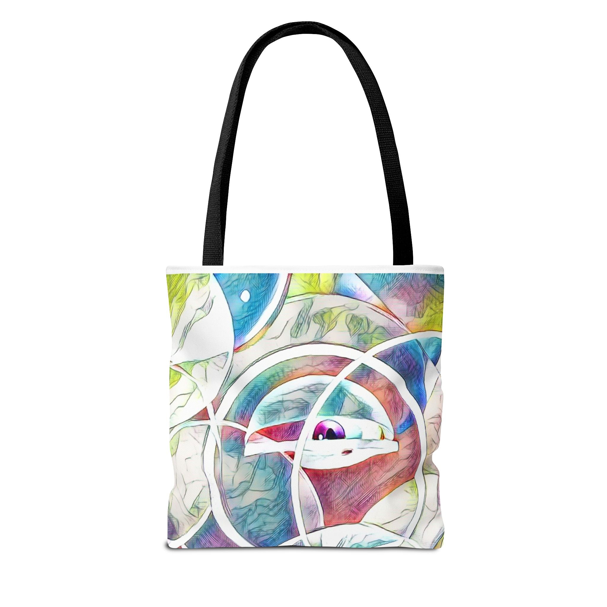 Custom Tote Bag with All-Over Print, Spun Polyester, Multiple Sizes & Handle Colors, Durable & Stylish, Ideal for Everyday