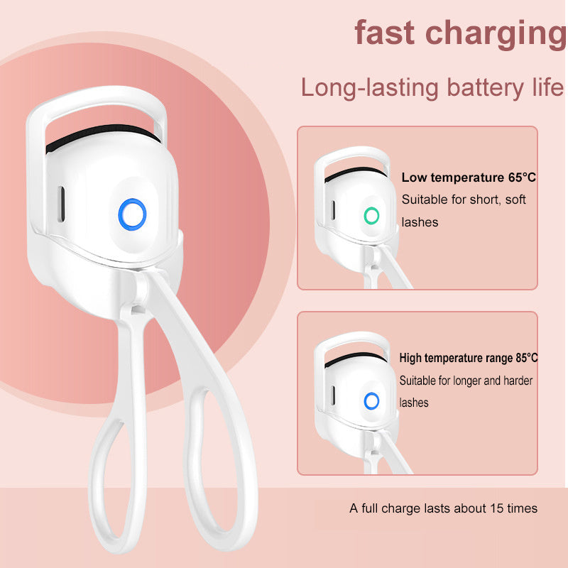 Eyelash Curler Portable Electric Heated Comb Eye Lash Long Lasting Eyelashes Curls Thermal Eyelash Curler Makeup Tools Heated Eyelash Curlers, Rechargeable Electric Eyelash Curler, Handheld Eyelash Heat