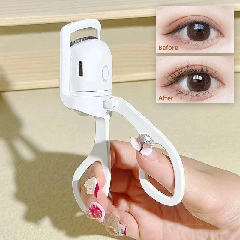 Eyelash Curler Portable Electric Heated Comb Eye Lash Long Lasting Eyelashes Curls Thermal Eyelash Curler Makeup Tools Heated Eyelash Curlers, Rechargeable Electric Eyelash Curler, Handheld Eyelash Heat
