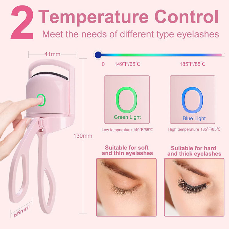 Eyelash Curler Portable Electric Heated Comb Eye Lash Long Lasting Eyelashes Curls Thermal Eyelash Curler Makeup Tools Heated Eyelash Curlers, Rechargeable Electric Eyelash Curler, Handheld Eyelash Heat
