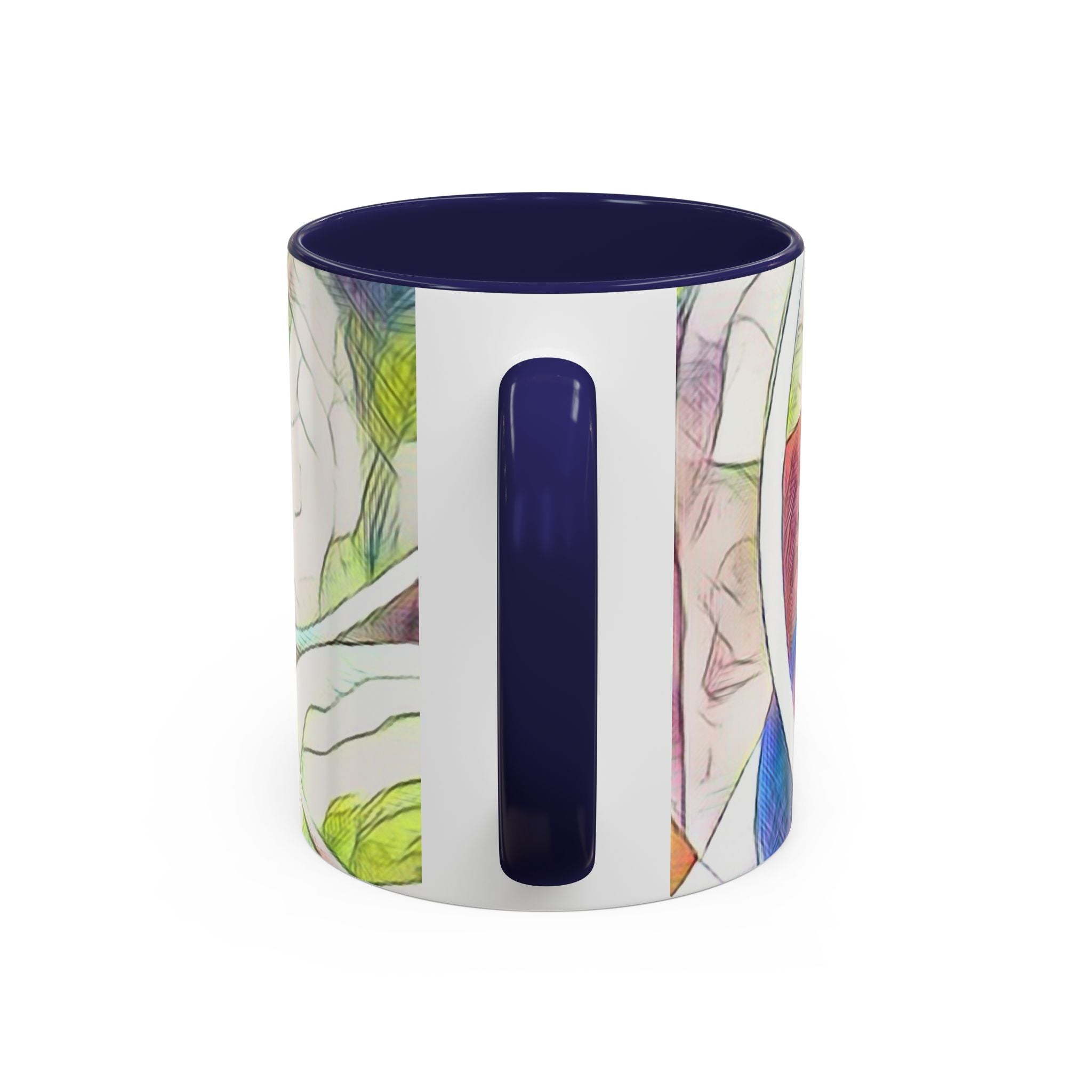 Accent Ceramic Mug, Stylish & Functional Coffee Cup, 11oz 15oz Sizes, White Glossy Finish, Ideal Tea Ritual Companion