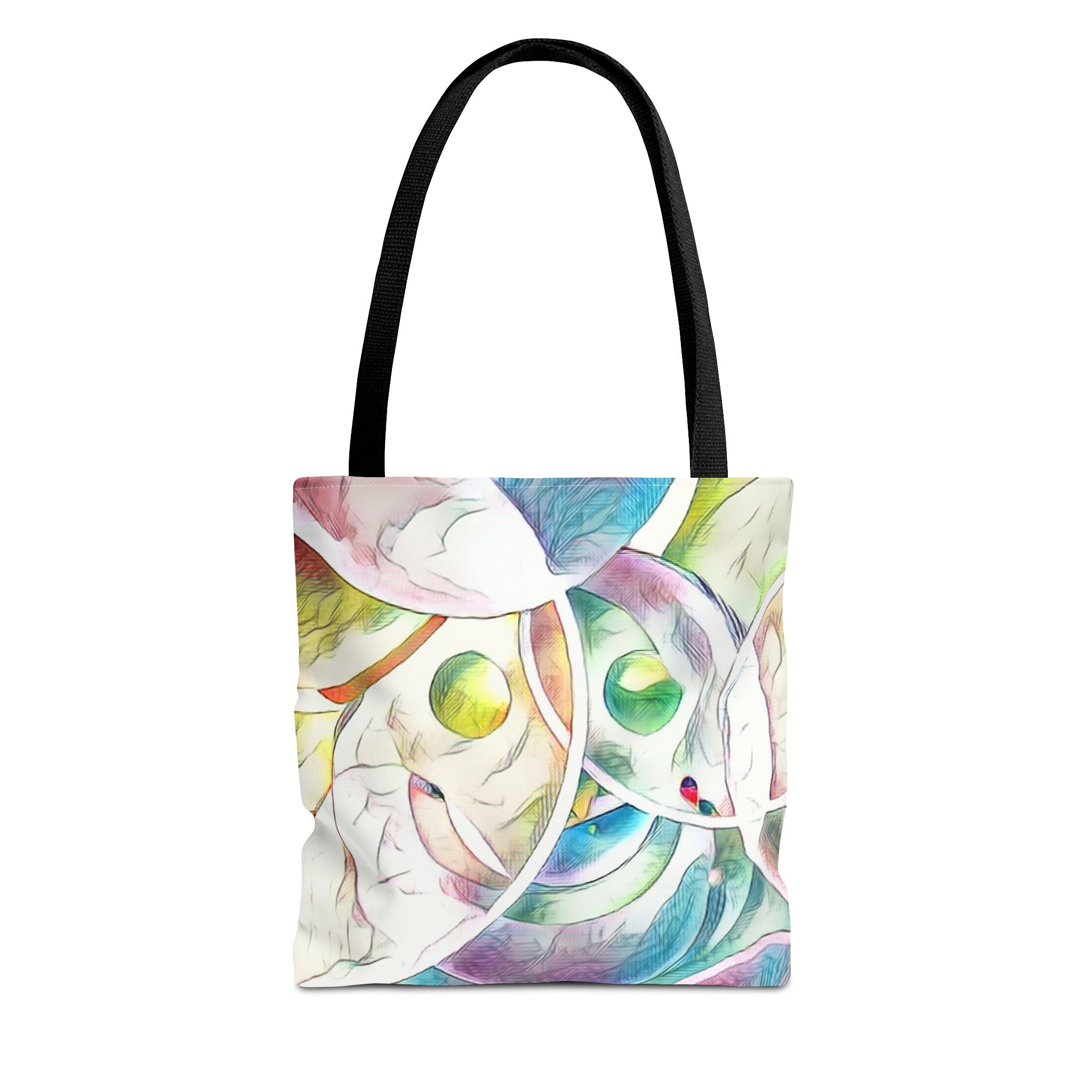 Custom Tote Bag with All-Over Print, Spun Polyester, Multiple Sizes & Handle Colors, Durable & Stylish, Ideal for Everyday