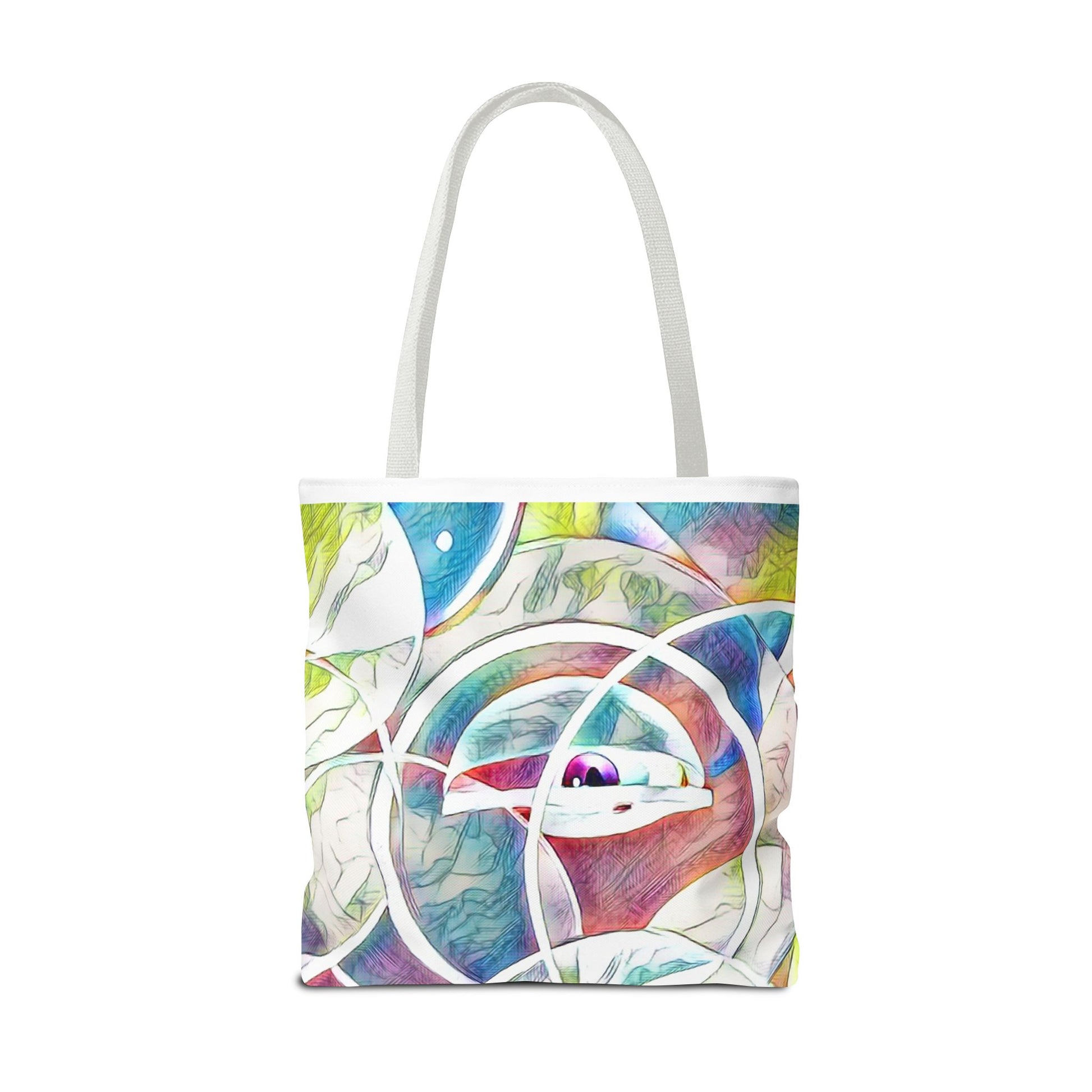 Custom Tote Bag with All-Over Print, Spun Polyester, Multiple Sizes & Handle Colors, Durable & Stylish, Ideal for Everyday