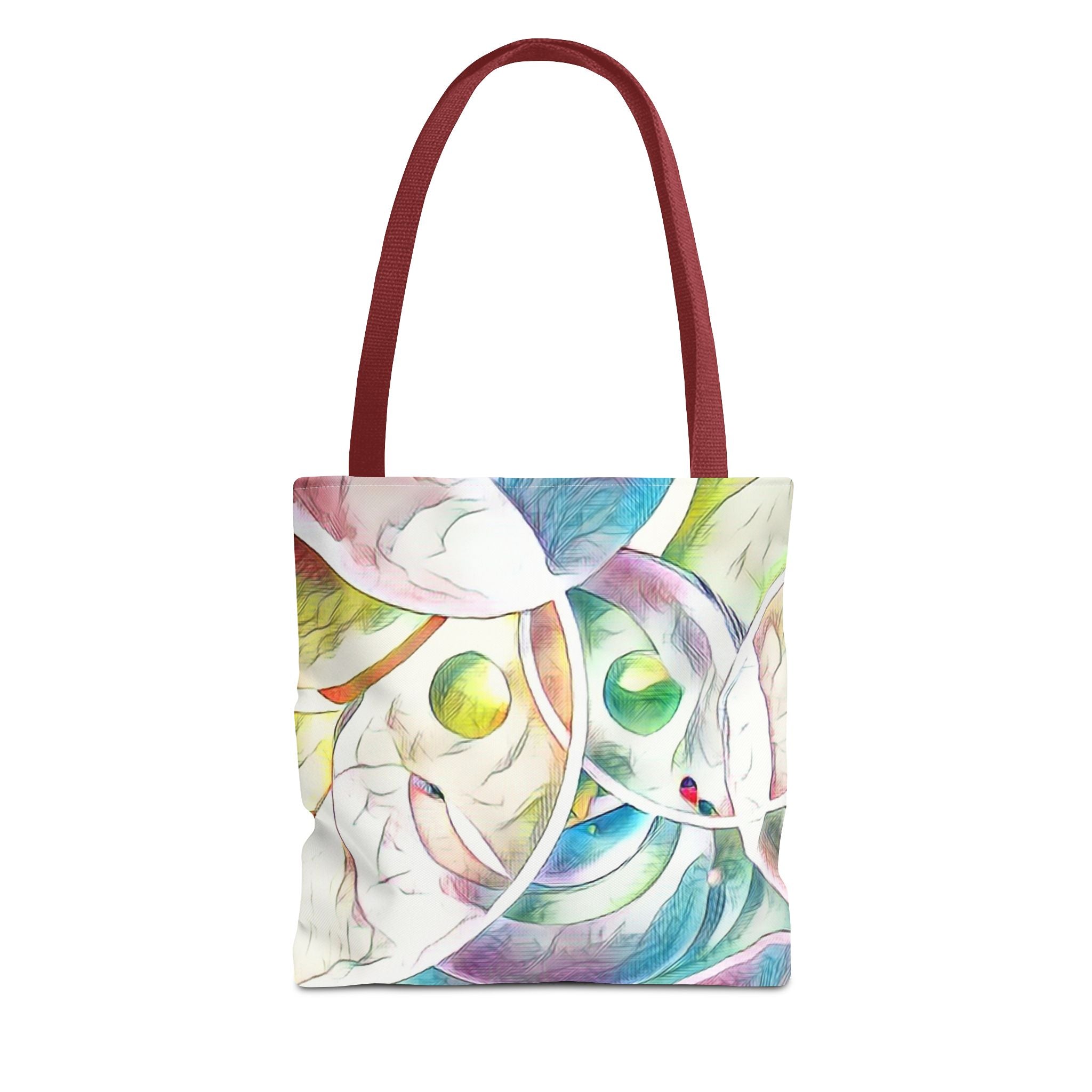 Custom Tote Bag with All-Over Print, Spun Polyester, Multiple Sizes & Handle Colors, Durable & Stylish, Ideal for Everyday