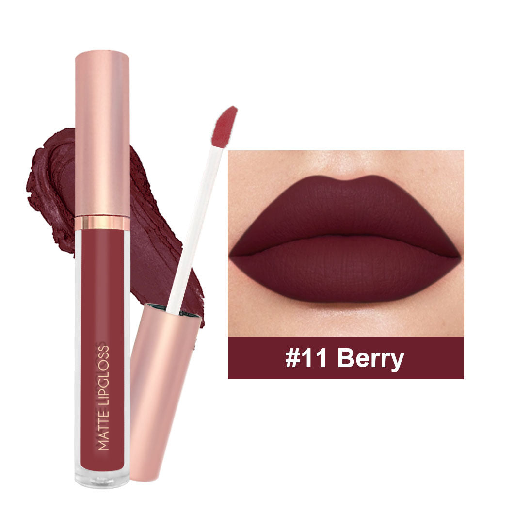 12-color Nude Jam Matte Lip Gloss Does Not Fade
