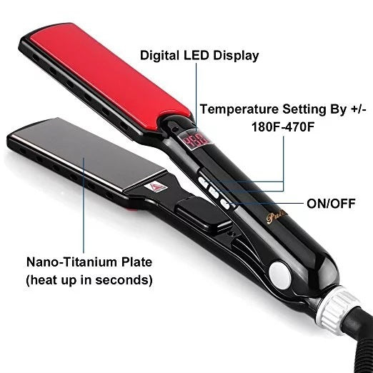 Tourmaline Ceramic Hair Straightener for Silky Smooth Dry Hair