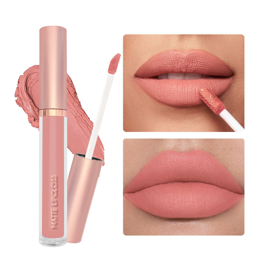 12-color Nude Jam Matte Lip Gloss Does Not Fade