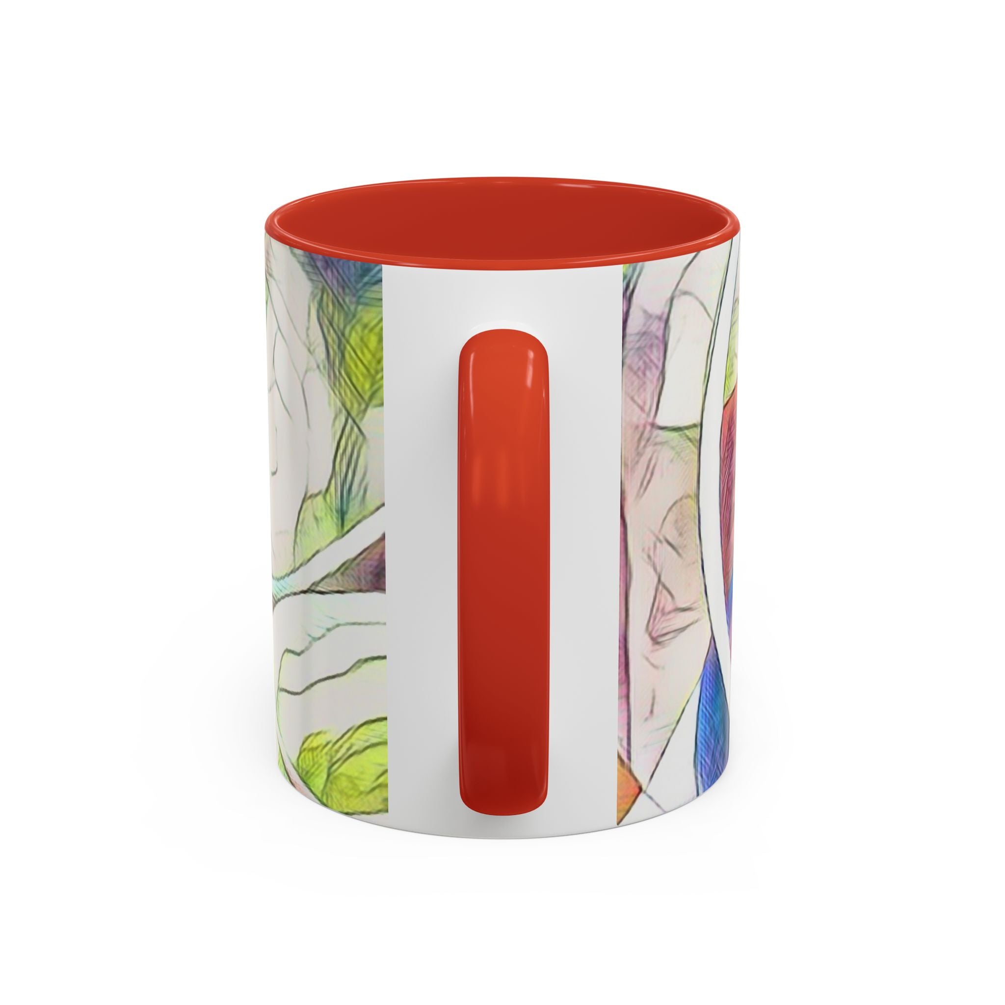 Accent Ceramic Mug, Stylish & Functional Coffee Cup, 11oz 15oz Sizes, White Glossy Finish, Ideal Tea Ritual Companion