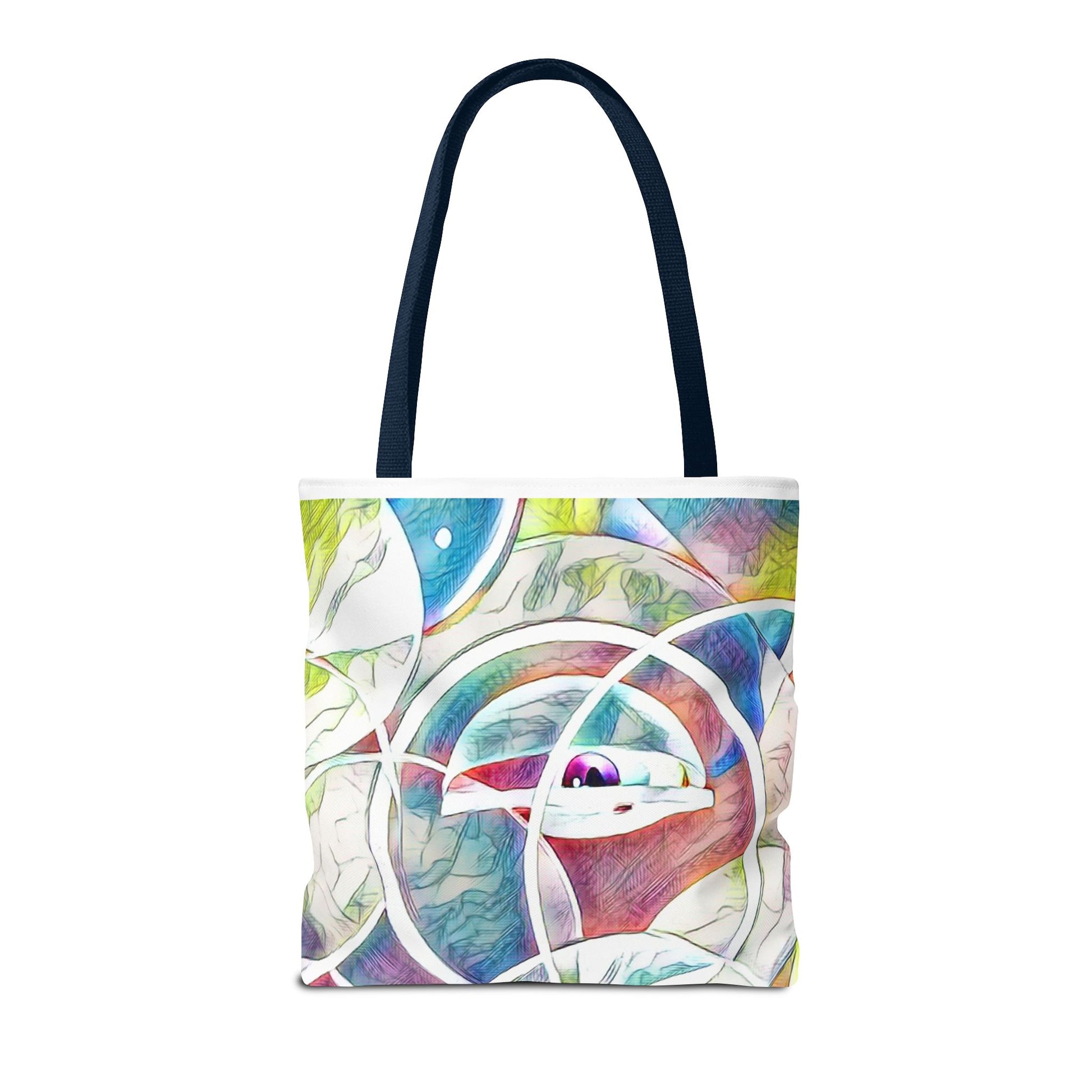 Custom Tote Bag with All-Over Print, Spun Polyester, Multiple Sizes & Handle Colors, Durable & Stylish, Ideal for Everyday