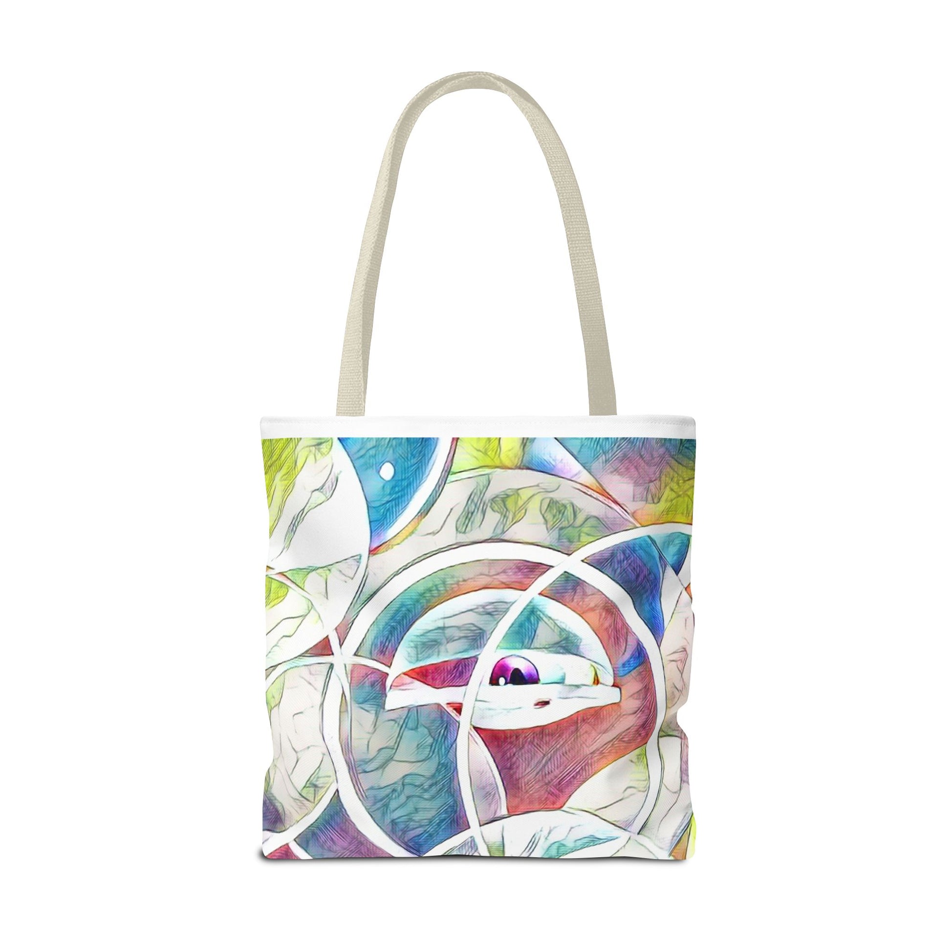 Custom Tote Bag with All-Over Print, Spun Polyester, Multiple Sizes & Handle Colors, Durable & Stylish, Ideal for Everyday
