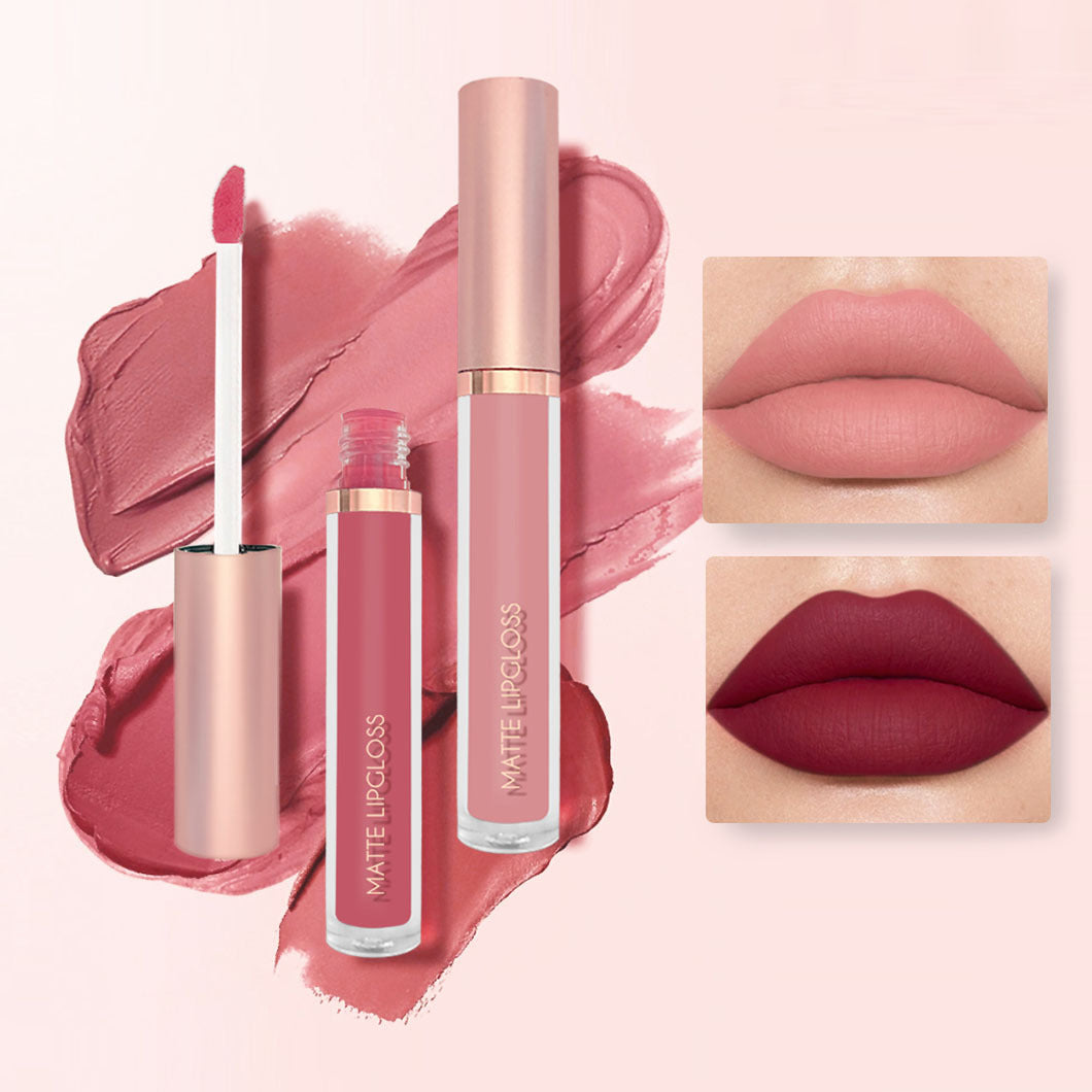 12-color Nude Jam Matte Lip Gloss Does Not Fade