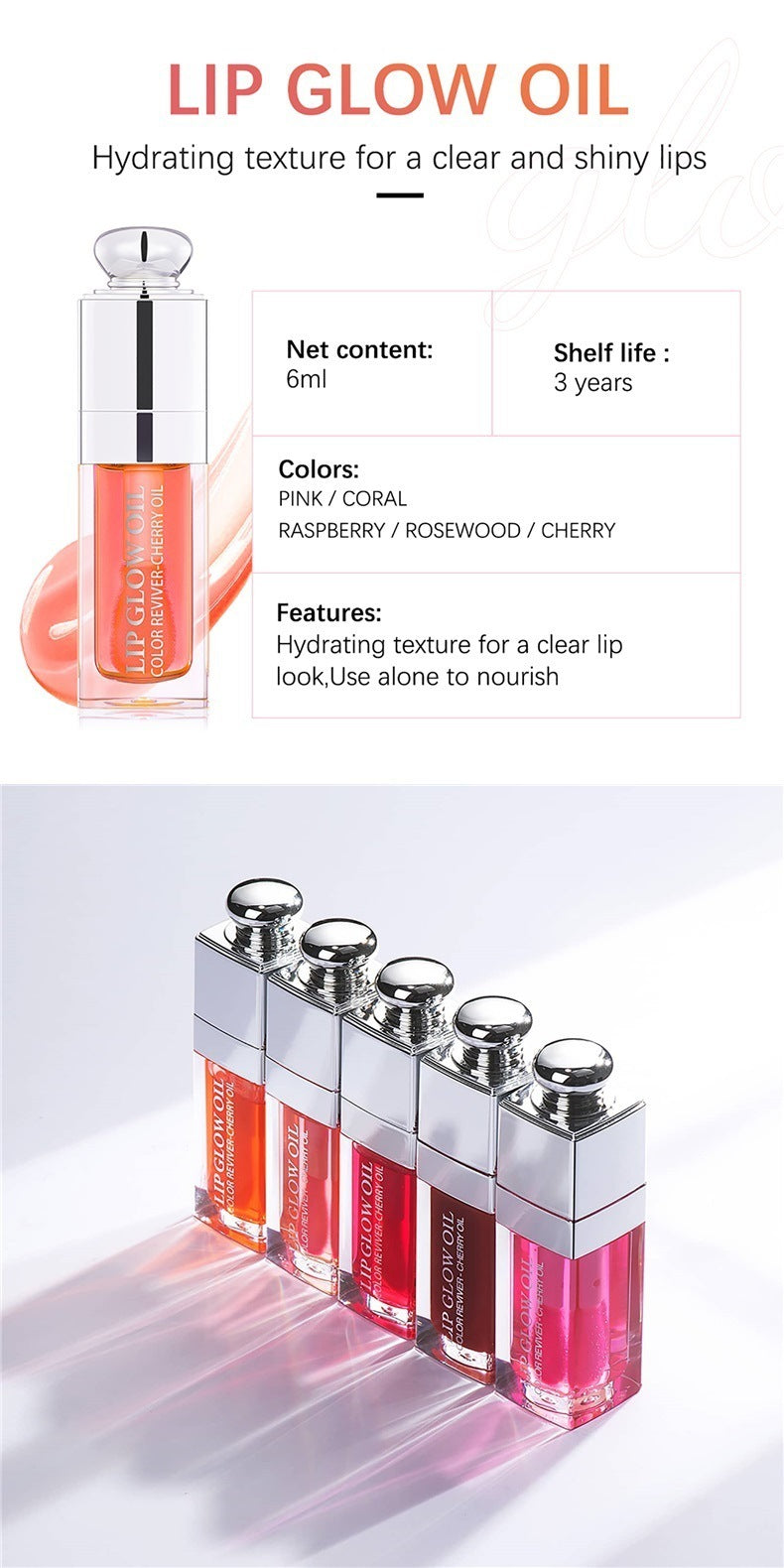 Ibcccndc Lip Gloss Lipstick Moisturizing and Nourishing Lip Lacquer Transparent Toot Lip Gloss