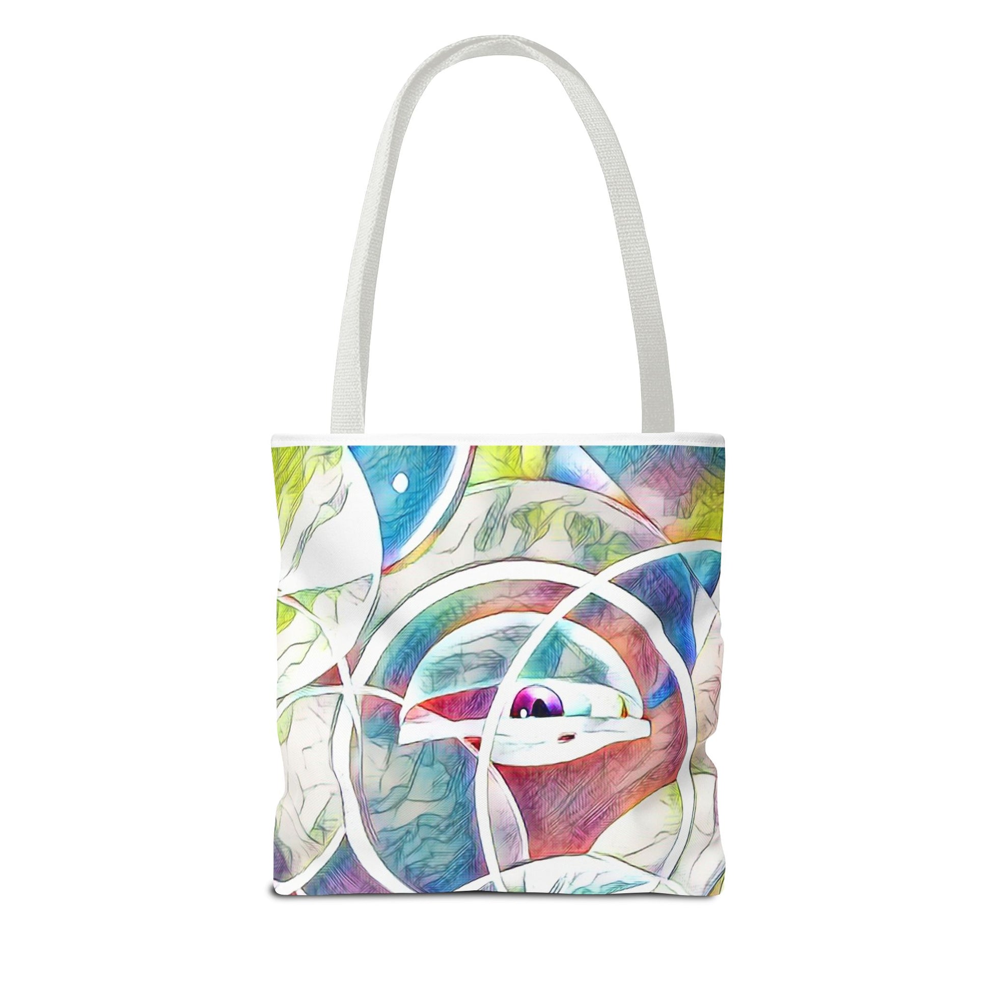 Custom Tote Bag with All-Over Print, Spun Polyester, Multiple Sizes & Handle Colors, Durable & Stylish, Ideal for Everyday