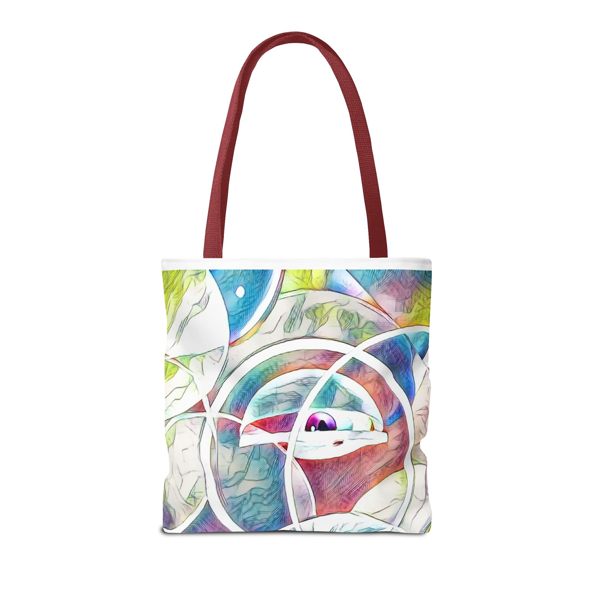 Custom Tote Bag with All-Over Print, Spun Polyester, Multiple Sizes & Handle Colors, Durable & Stylish, Ideal for Everyday
