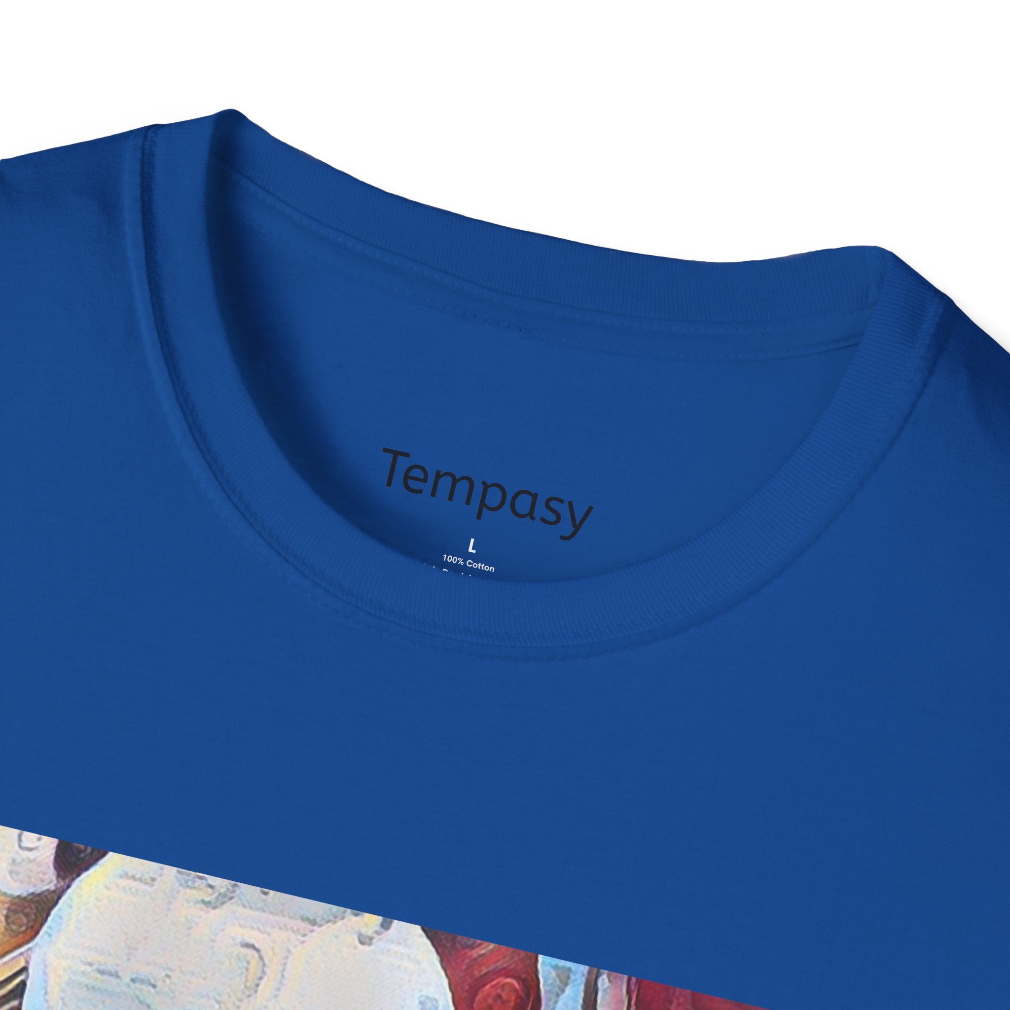 Abstract Surreal Face T-Shirt - Vibrant Futuristic Artwork with Glowing Eyes - Unique Graphic Tee for Men & Women