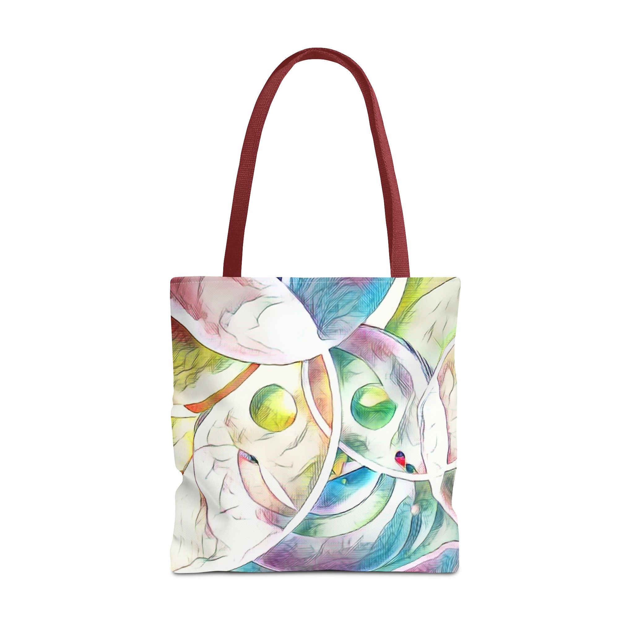 Custom Tote Bag with All-Over Print, Spun Polyester, Multiple Sizes & Handle Colors, Durable & Stylish, Ideal for Everyday