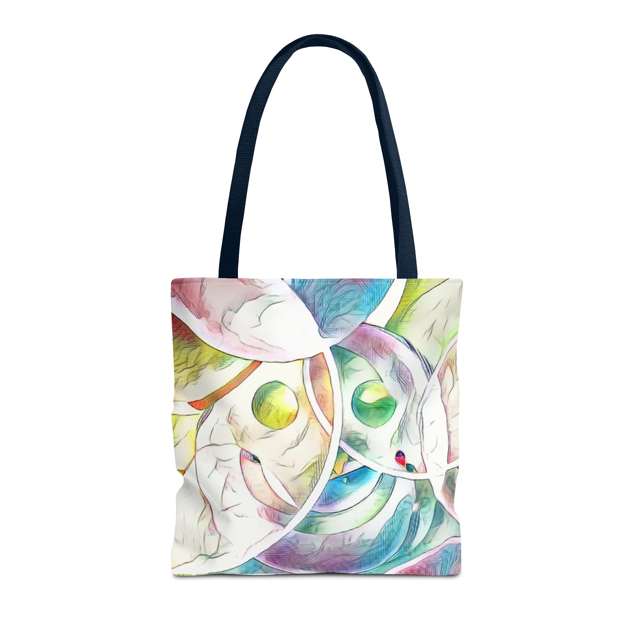 Custom Tote Bag with All-Over Print, Spun Polyester, Multiple Sizes & Handle Colors, Durable & Stylish, Ideal for Everyday
