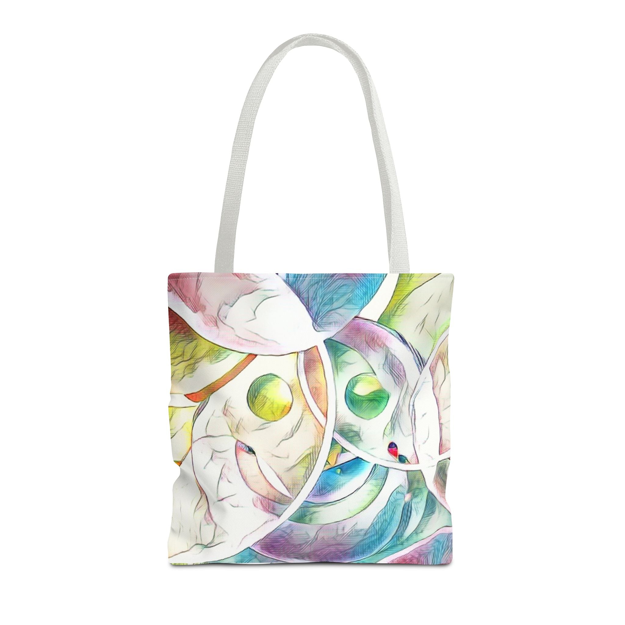 Custom Tote Bag with All-Over Print, Spun Polyester, Multiple Sizes & Handle Colors, Durable & Stylish, Ideal for Everyday