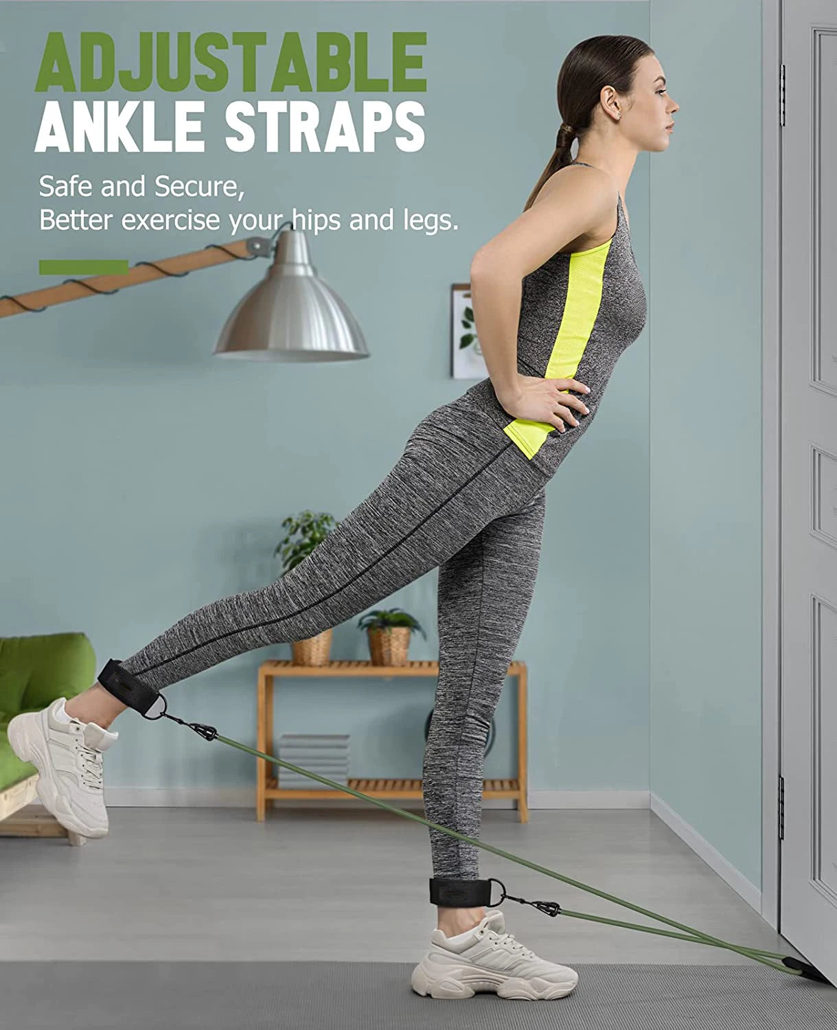Resistance Band Set: 5-Tube Workout Bands with Accessories