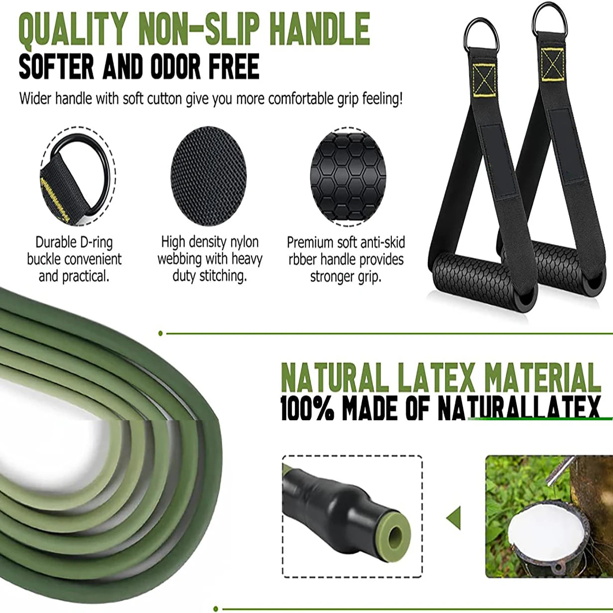 Resistance Band Set: 5-Tube Workout Bands with Accessories