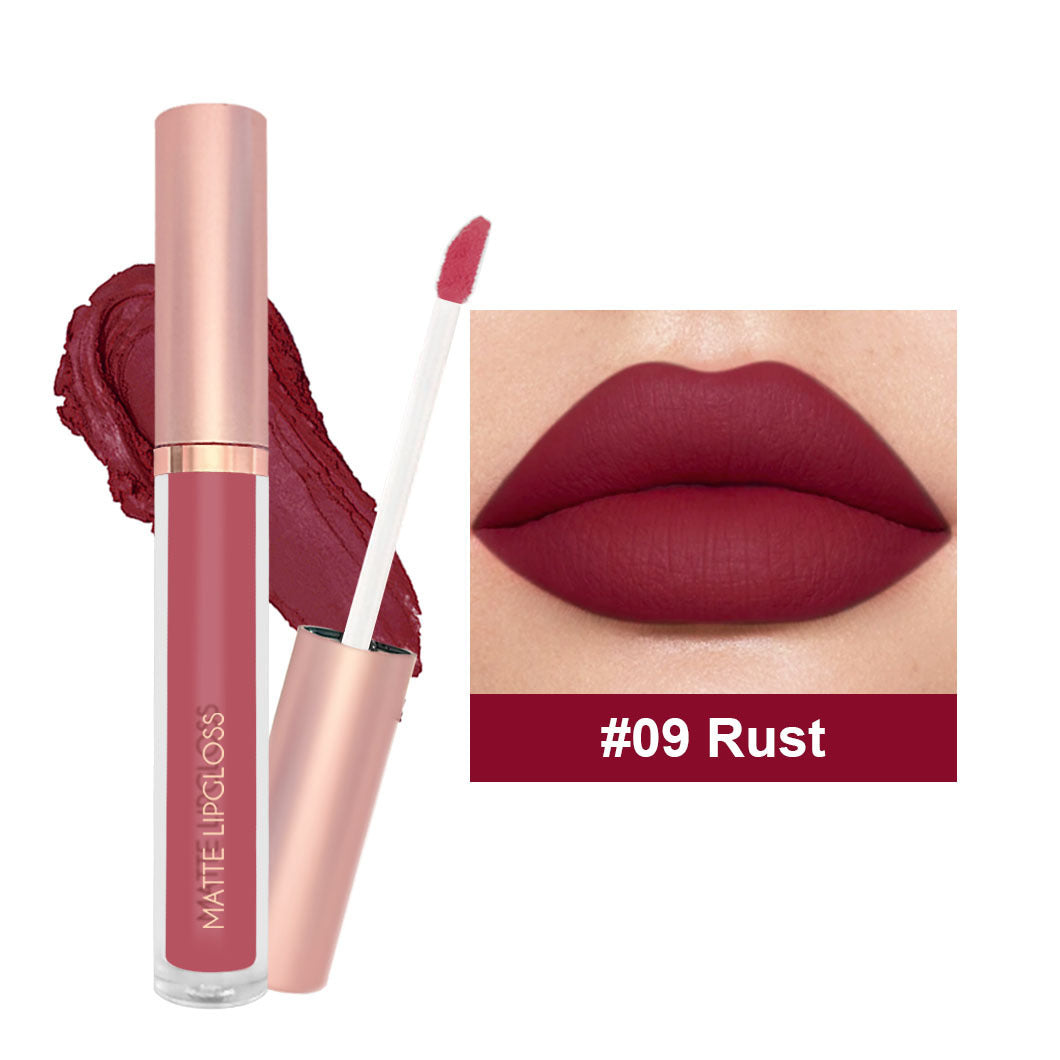 12-color Nude Jam Matte Lip Gloss Does Not Fade