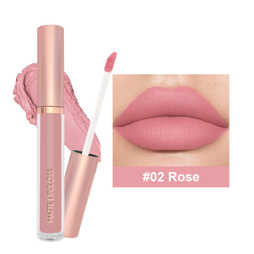 12-color Nude Jam Matte Lip Gloss Does Not Fade