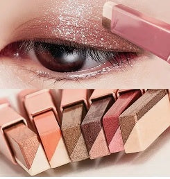 Lazy Eyeshadow Stick Stereo Gradient Shimmer Double Color Eye Shadow Pen Waterproof Easy to Wear Eyeshadow
