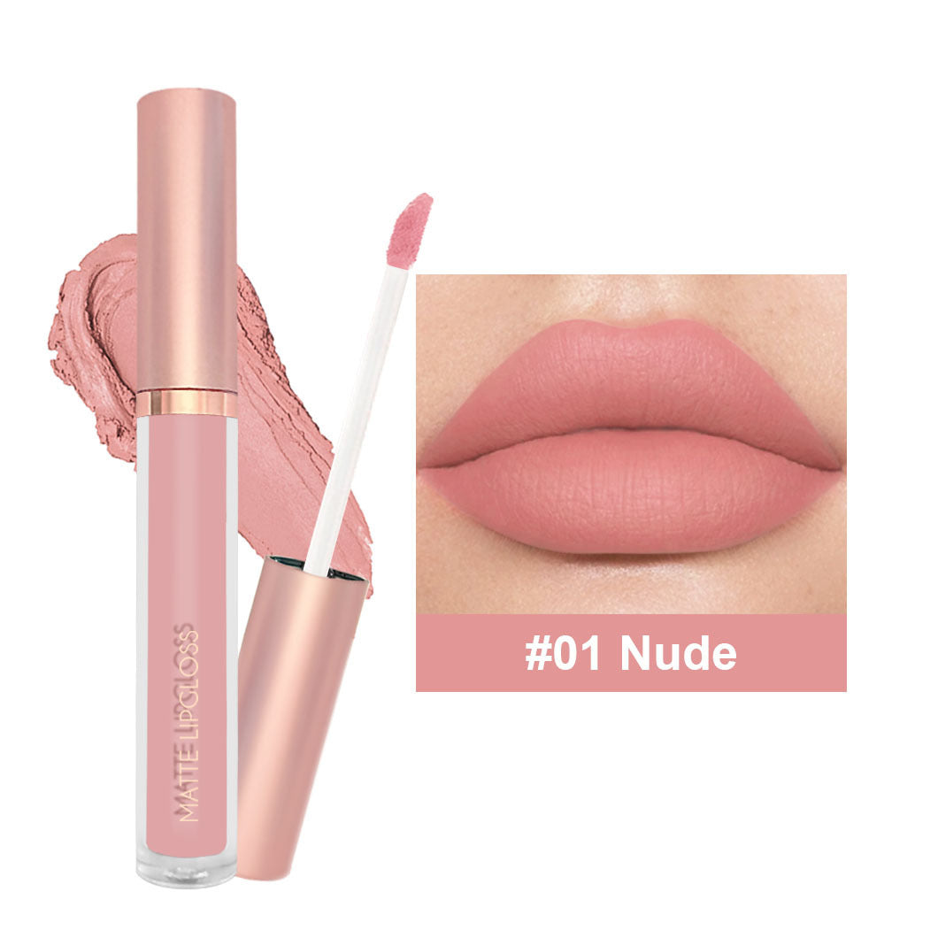 12-color Nude Jam Matte Lip Gloss Does Not Fade