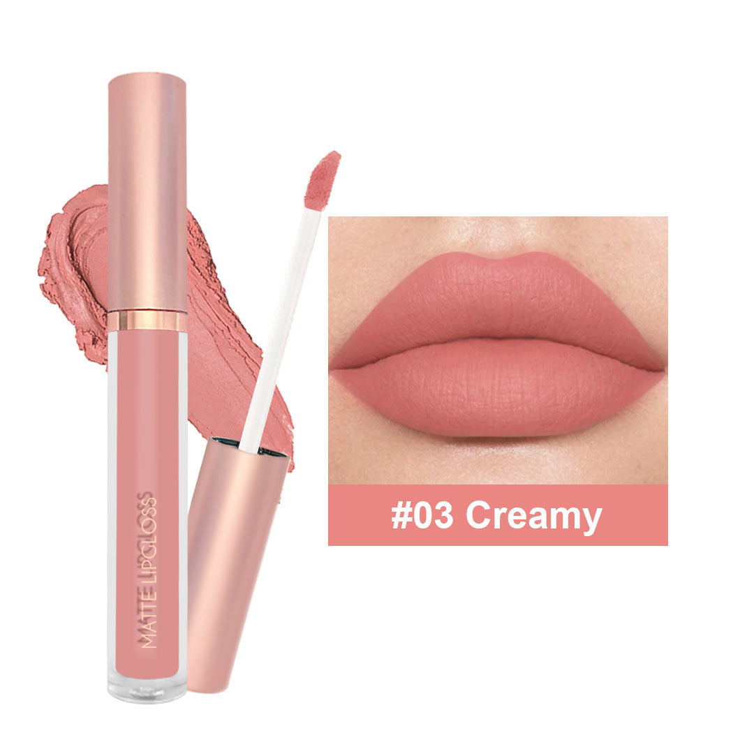 12-color Nude Jam Matte Lip Gloss Does Not Fade