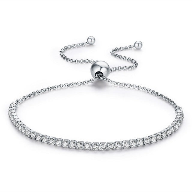 Silver Sparkling Strand Bracelet