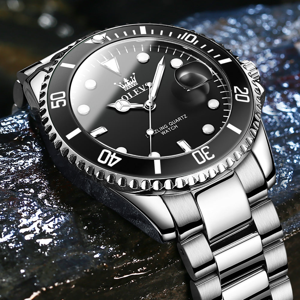 Top Brand Green Luxury Stainless Steel Watches for Men