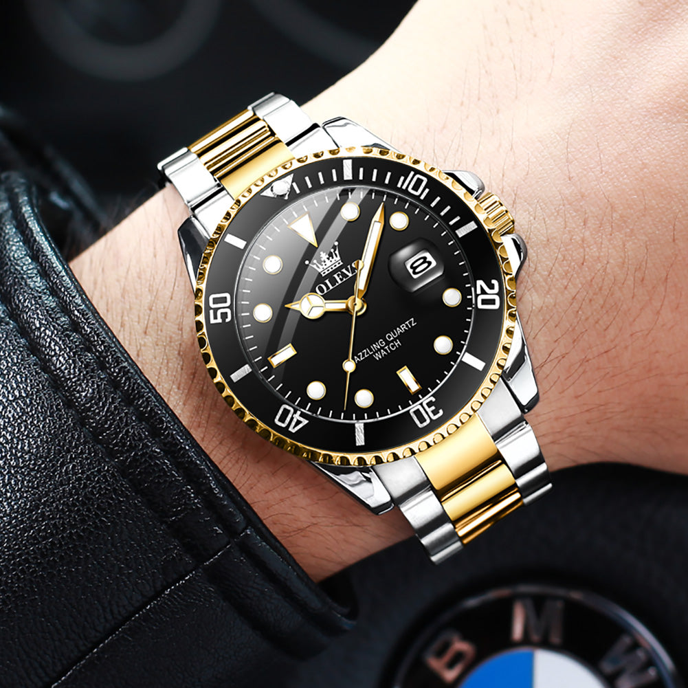 Top Brand Green Luxury Stainless Steel Watches for Men