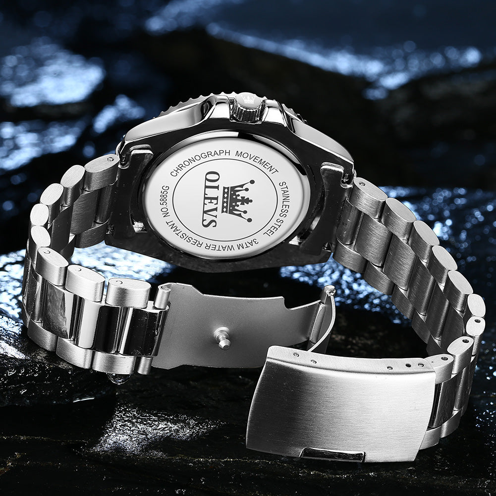 Top Brand Green Luxury Stainless Steel Watches for Men