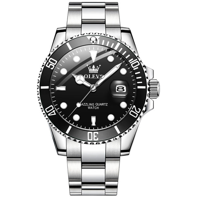 Top Brand Green Luxury Stainless Steel Watches for Men