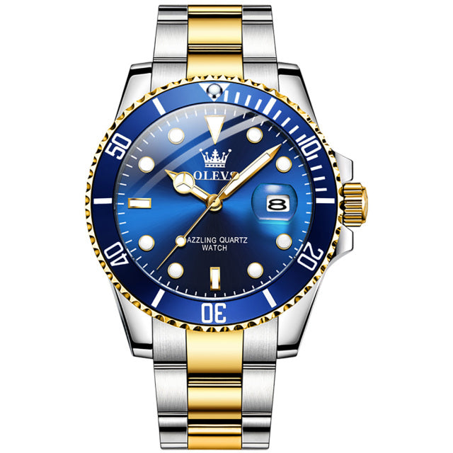 Top Brand Green Luxury Stainless Steel Watches for Men