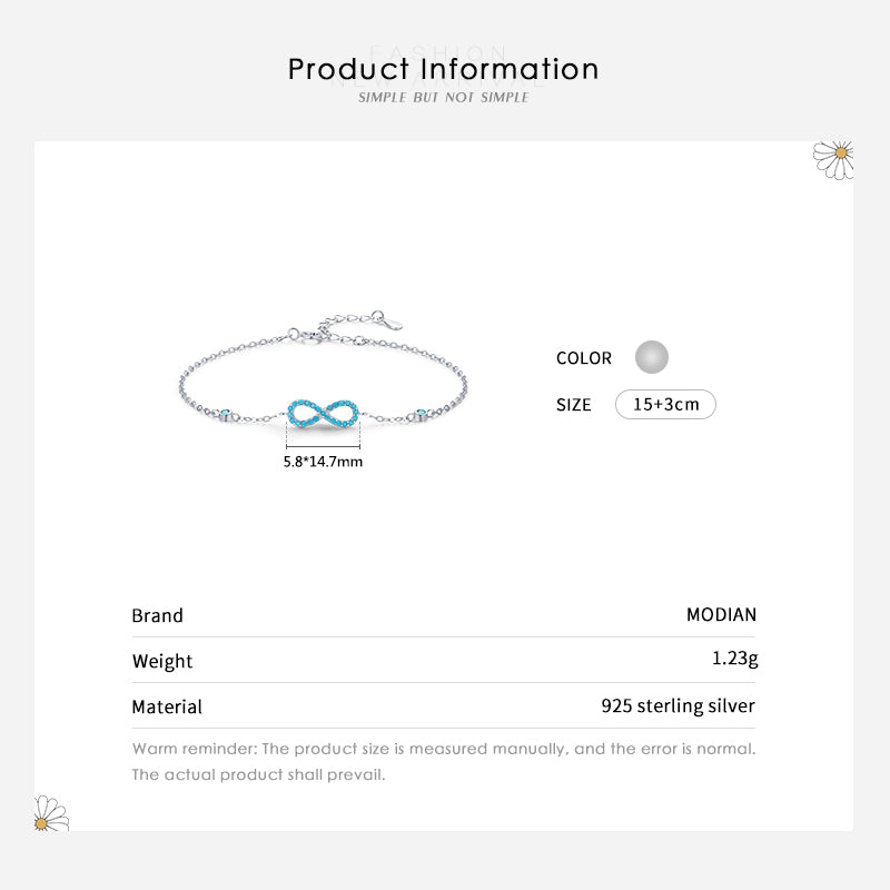 Natural Turquoise Endless Love Bracelets For Women Wedding Jewelry