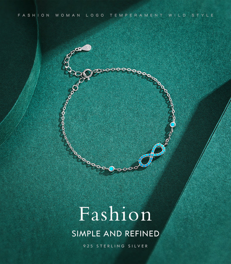 Natural Turquoise Endless Love Bracelets For Women Wedding Jewelry