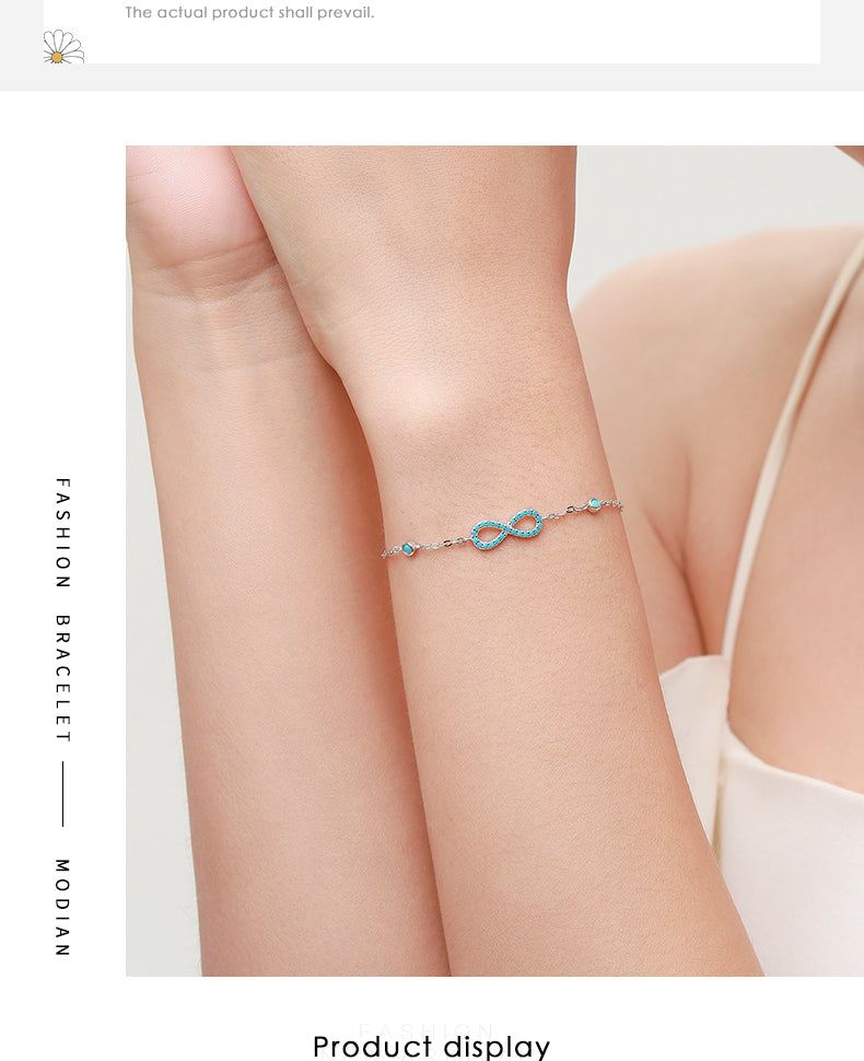 Natural Turquoise Endless Love Bracelets For Women Wedding Jewelry