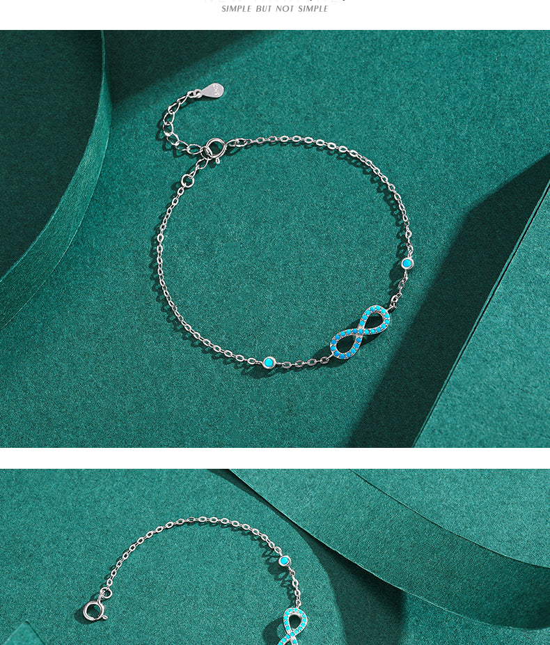 Natural Turquoise Endless Love Bracelets For Women Wedding Jewelry